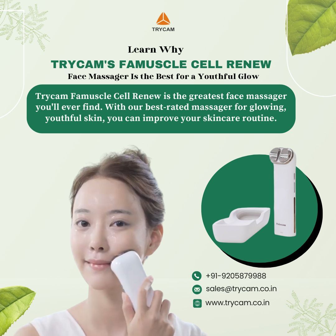 Learn Why TryCam's FAMUSCLE Cell Renew Face Massager Is the Best for a Youthful Glow